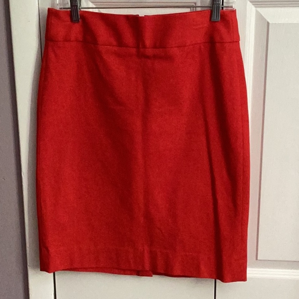 Banana Republic Red Pencil Skirt Knee-Length Workwear
